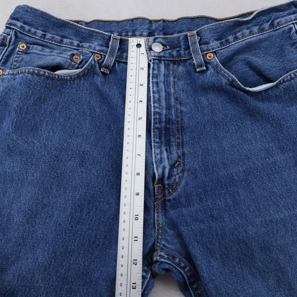 Levis 505 Regular Fit Straight Leg Jeans Mens 36x34 Medium Wash Blue 00505-4886